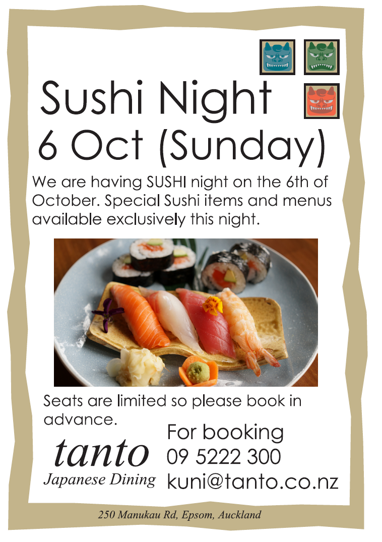Sushi night 2 – Sunday 6 October